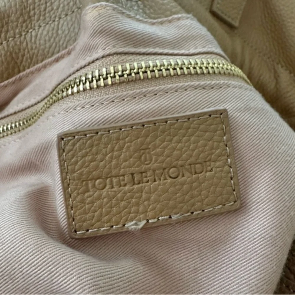 Tote Le Monde Roma Cinch Cognac Camel Tan‎ Leather Tote Shoulder Bag